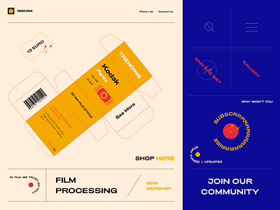 Film Laboratory Concept UI 35mm camera design film illustration interface ui ux web webdesign