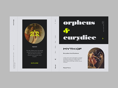 Myth of Orpheus and Eurydice branding design history interface mithology myth orpheus typography ui ux web webdesign