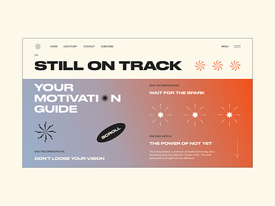 Motivation Guide design gradient interface motivation star typography ui web webdesign
