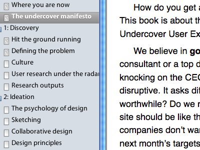 Undercover User Experience fragment