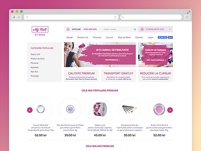 My Nail Store e-commerce e commerce nails purple website