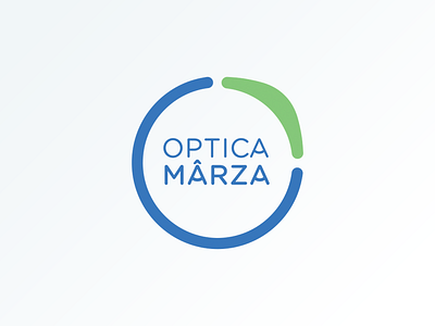 Optica Marza blue circle eyewear glasses green