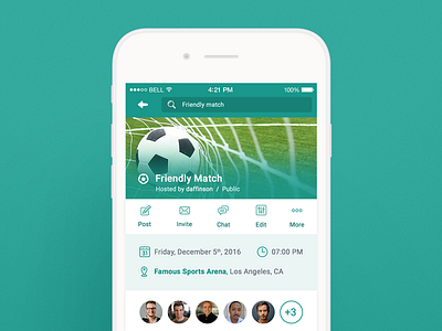 App User Interface app football interface iphone mobile sport sports team ui ux