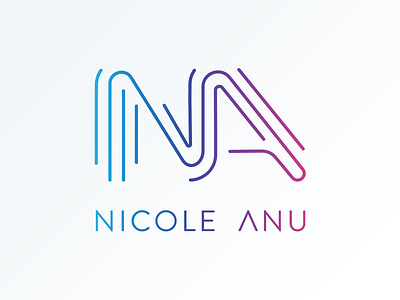 Nicole Anu Logo anu brand gradient line logo music nicole singer
