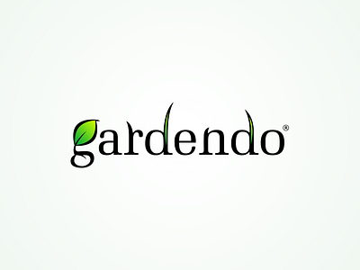 Gardendo garden grass green leaf logo plant