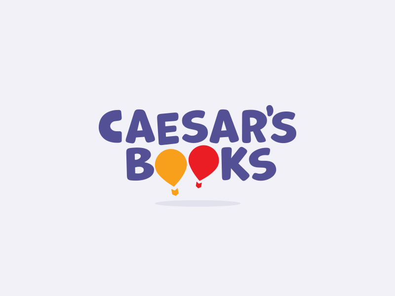 Caesars Books baloon caesar books brand logo