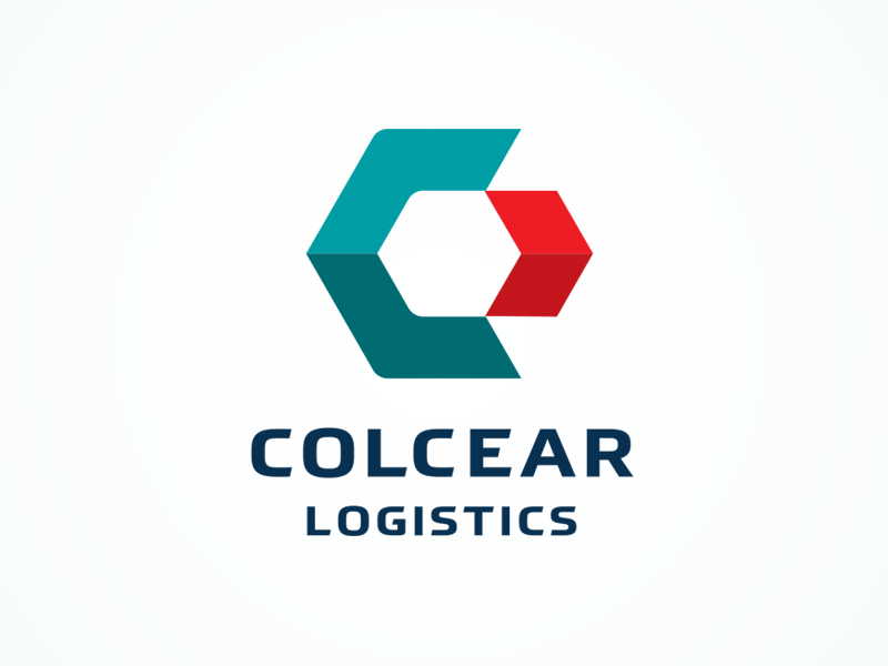 Colcear Logistics logo chemistry logistics transportation transport logo