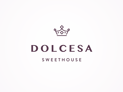 Dolcesa Sweethouse branding cake crown logo shop store sweet