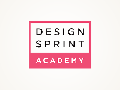 Design Sprint Academy academy clean design logo rectangle red sprint square typography
