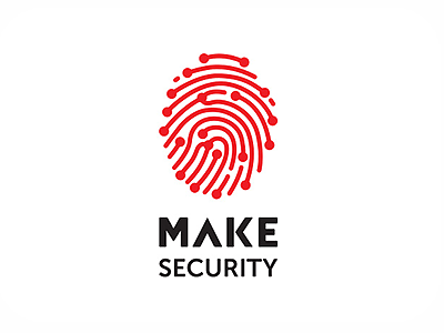 Make Security branding logo make security rainfall security