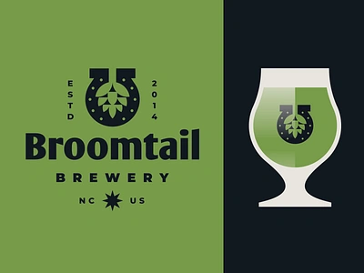 Broomtail Brewery badge badgedesign beer beer branding beer label beer label design brand identity branding brewery brewing craft brewery craftbeer geometric hop horseshoe illustration logo logotype mark modern logo