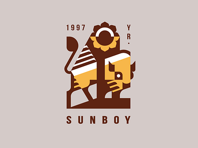 Sunboy animal bison branding buffalo bull design flower geometric illustration logo logotype mascot modern logo nature sticker sun