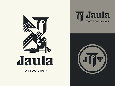 Jaula Tattoo Shop animal bird birds branding cage geometric illustration logo logotype mascot modern logo monochrome tattoo