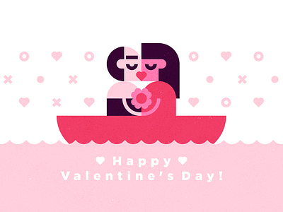 Valentine's Day boat couple heart kiss love romantic valentine