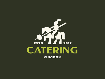 Catering Kingdom catering food horse kingdom knight logo logotype modernlogo olive restaurant