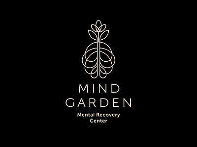 Mind Garden bloom brain care flower health logo logotype medical mental mind support