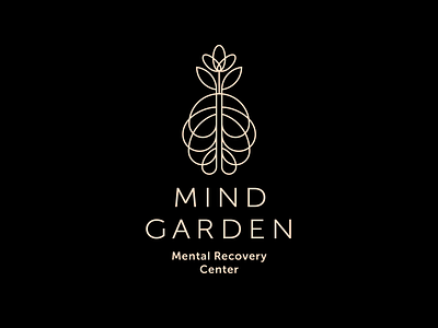 Mind Garden bloom brain care flower health logo logotype medical mental mind support