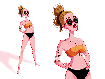 Sunbathing art characterdesign design digitalart digitalillustration digitalpaint drawing illustration illustrator ipadpro originalcharater visualdevelopment