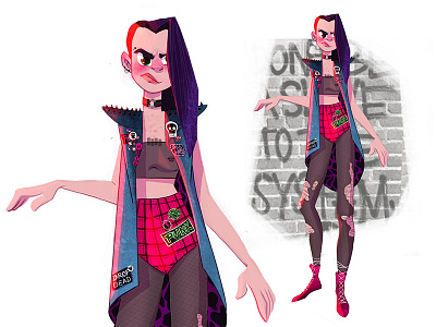 Punk's Not Dead art characterdesign design digitalart digitalillustration digitalpaint drawing illustration illustrator ipadpro originalcharater visualdevelopment