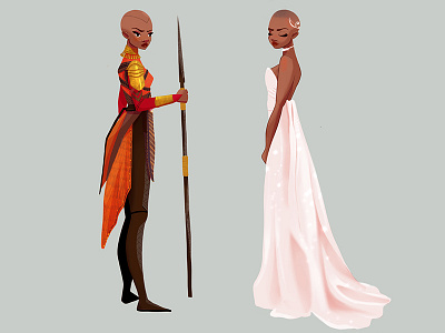 Okoye x Danai academyawards africanculture africanlady blackpanther dress elegant okoye oskars wakanda wakandaforever warrior whitedress