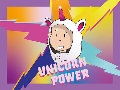 Unicorn Power adobe dribbble graphic illustration illustrator vector