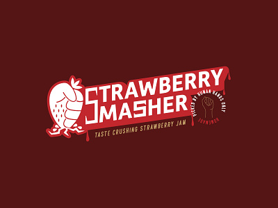 STRAWBERRY SMASHER branding design dribbble graphic graphic design illustration illustrator logo logo design vector