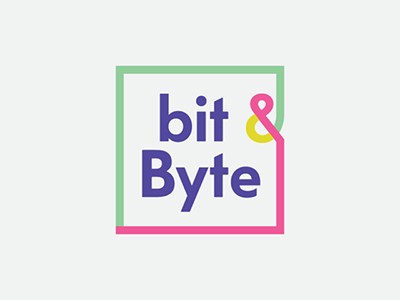 bit&Byte bit byte children code colourful identity logo logotype