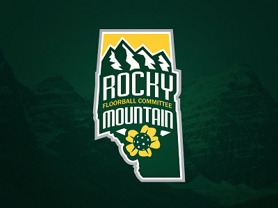 Rocky Mountain Floorball Committee alberta branding committee floorball logo mountain rocky sport