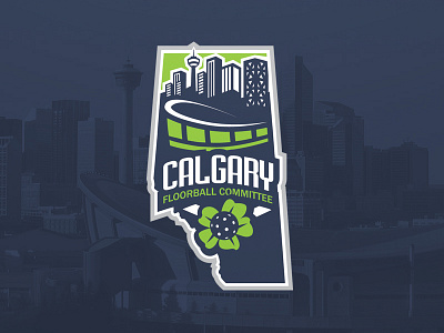 Calgary Floorball Committee alberta branding calgary committee floorball logo sport