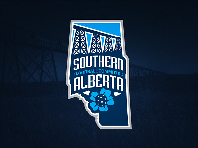 Southern Alberta Floorball Committee alberta branding committee floorball logo southern sport