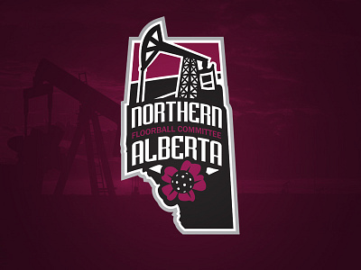 Northern Alberta Floorball Committee alberta branding committee floorball logo northern sport