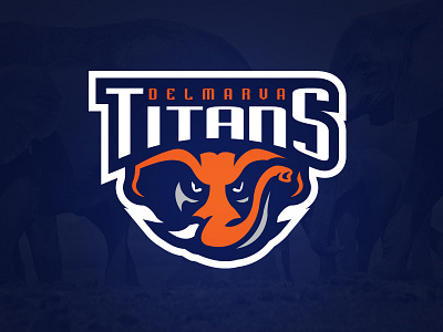 Delmarva Titans baseball club delmarva titans elephant logo sports team