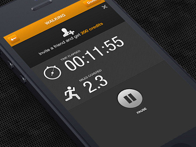 iPhone App Design / Timer screen