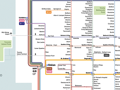 Toronto transit map map subway toronto transit ttc