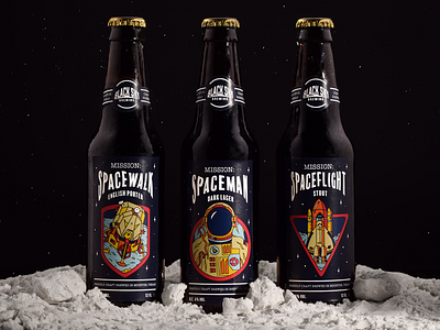 Spaceman Craft Beer Series astronaut beer moon shuttle space