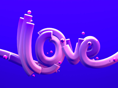 Love lettering 3d 3d art 3d modeling background c4d cinema4d illustration lettering letters