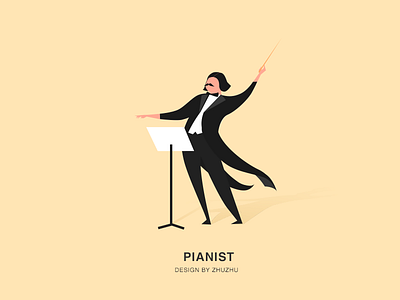 Pianist illustration