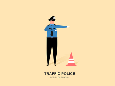 Traffic police illustration