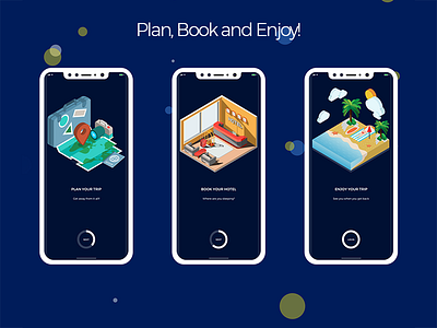 Travel App Onboarding concept app design intro screens ios material design travel wizard