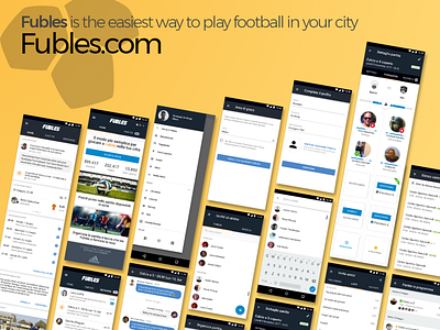 Fubles android design app design material design mockup