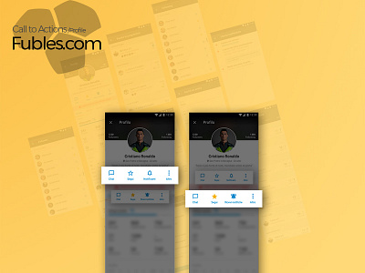 Profile - Call to Actions app design material design mockup ui