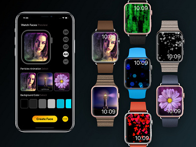 Animate Live Watch Face Effect app apple icon ios mobile app mobile design ui ux wallpapers watch