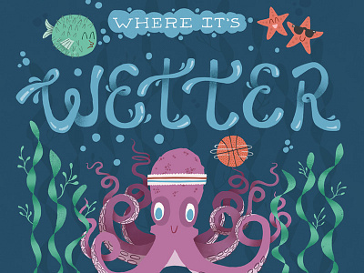 Under The Sea design fish illustration ocean octopus type typography
