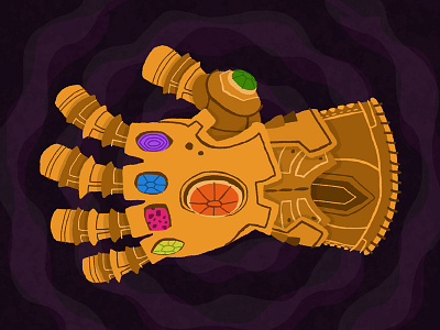 Infinity Gauntlet avengers childrens childrens illustration color design gauntlet gold illustration infinity infinity war purple stones thanos