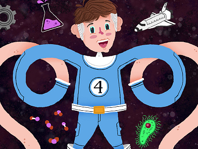 Mr. Fantastic childrens childrens illustration comic fantasticfour illustration marvel reedrichards superhero