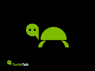 TurtleTalk animals chat design green icon logo symbol talk zoo