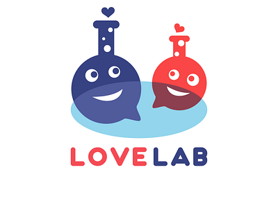 Love Lab chat icon lab logo love story symbol talk