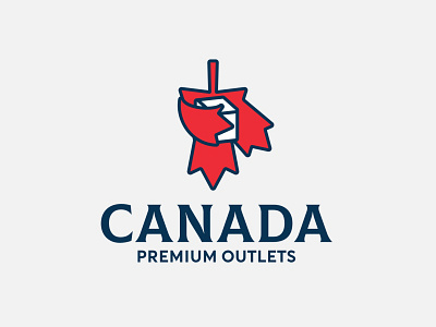 Canada Premium Outlets bird canada delivery fly logistic logo symbol