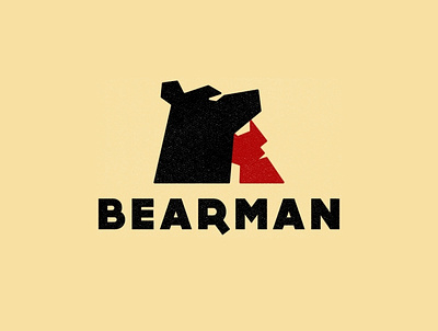 Bearman logo bear bear man face logo samurai skull logo symbol wild zoo