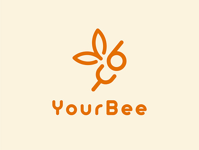 Your Bee animals bee bee logo branding design fly honey icon lettering line logo symbol yourbee